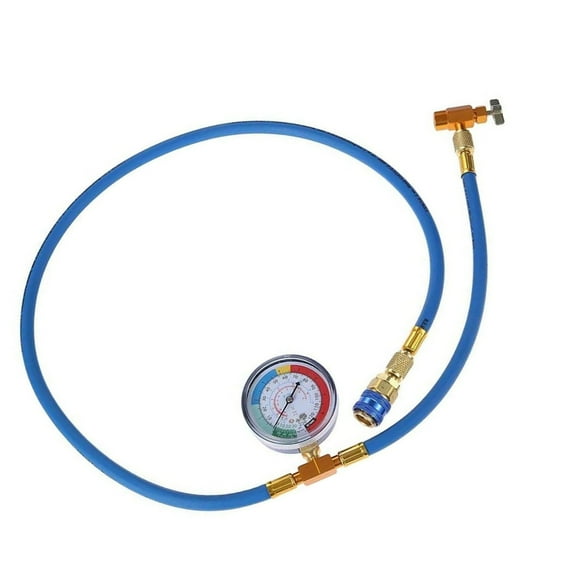 CSYANXING R134A AC Charging Hose Kit with Gauge and Can Tap 59 In for Car and Home Air Conditioning Systems Easy View Gauge
