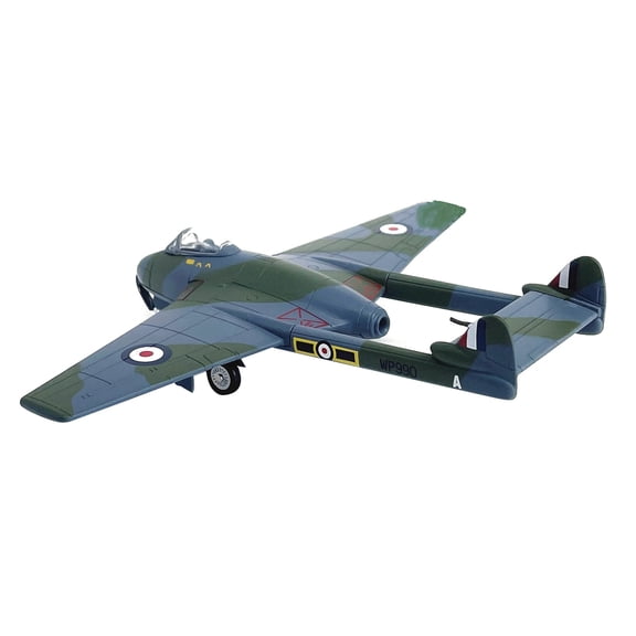 CSYANXING RAF De Havilland Vampire Fighter Model, 13x16cm Alloy+Plastic, Display Stand for Desk Showcase Aircraft Collection Lovers