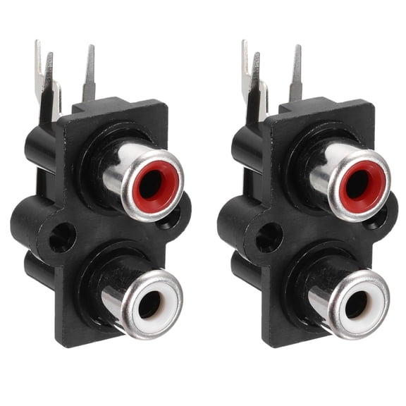 CSYANXING RCA Female Socket Connector 2 Pack for Panel Mount Application Extending Audio Video Cables for Electronic Devices