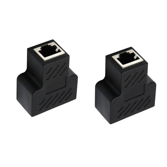 CSYANXING RJ45 Port Expander Adapter Enable Single Line Sharing for Two Computers Without Router