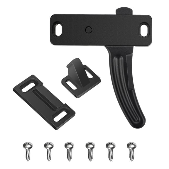 CSYANXING Right Hand RV Screen Door Lock Black Aluminum Alloy for Travel Trailer Campers Motorhomes Easy Installation Inside Enhanced Security