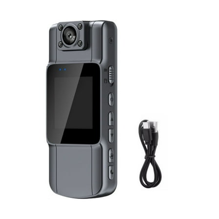 CSYANXING Rotating Lens Body Camera 1080P 155 Wide Angle 7 Hour Recording IR Night Vision 1000mAh Law Enforcement
