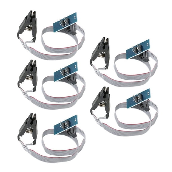 CSYANXING SOIC8 SOP8 Flash Chip Test Clip 5 Pcs 42CM Universal Wide Narrow for External Power Programmer Circuit Board Chip Detection Use