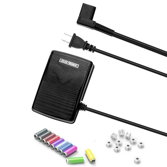 CSYANXING Sewing Machine Foot Pedal Controller AC110V with Thread Bobbins for 5502 57820 6211 Stylist Models for Singer