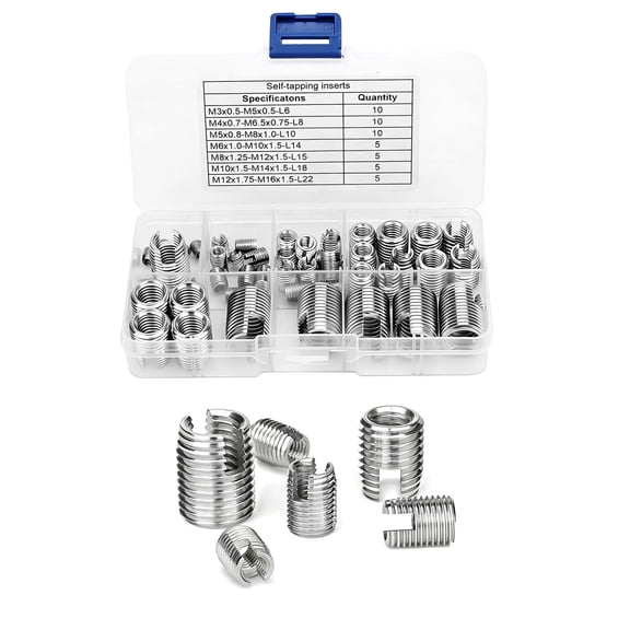 CSYANXING Stainless Steel Self Tapping Thread Inserts Metric Thread System Reinforcement For Stripped Worn Threaded Holes Repair