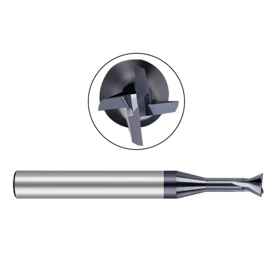 CSYANXING Tungsten Steel Dovetail Milling Cutter 6mm Shank 60 Degree CNC Aluminum Steel Copper Durable Groove Tool