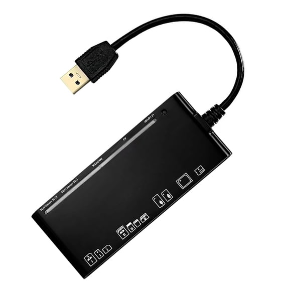 CSYANXING USB 3.0 Multi-Card Reader 7 Ports, Supports SD, Micro SD, CF, MS for Photography