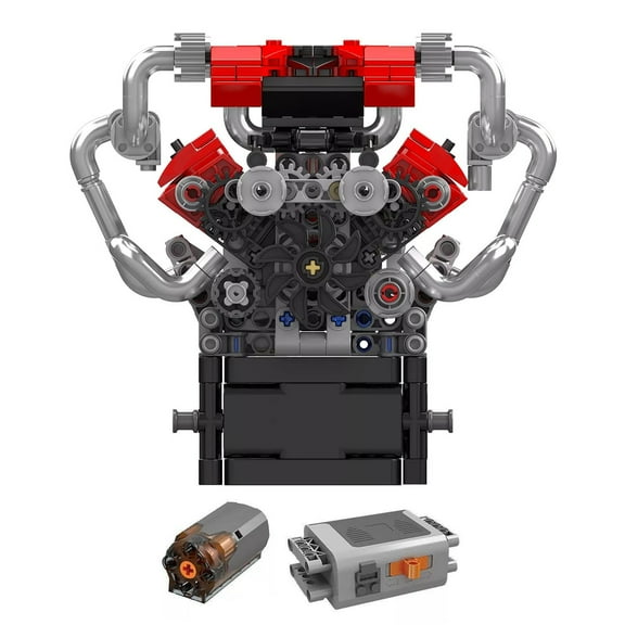 CSYANXING V8 Engine Building Block Model Toy Puzzle for Teens Adults Ages 14+ Educational Creative Fun Christmas Gift