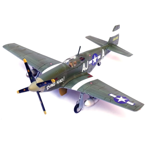CSYANXING WWII USAAF P 51B Mustang Diecast Airplane Model 1:72 Scale 365th FS James Howard Ding Hao Collectible Display