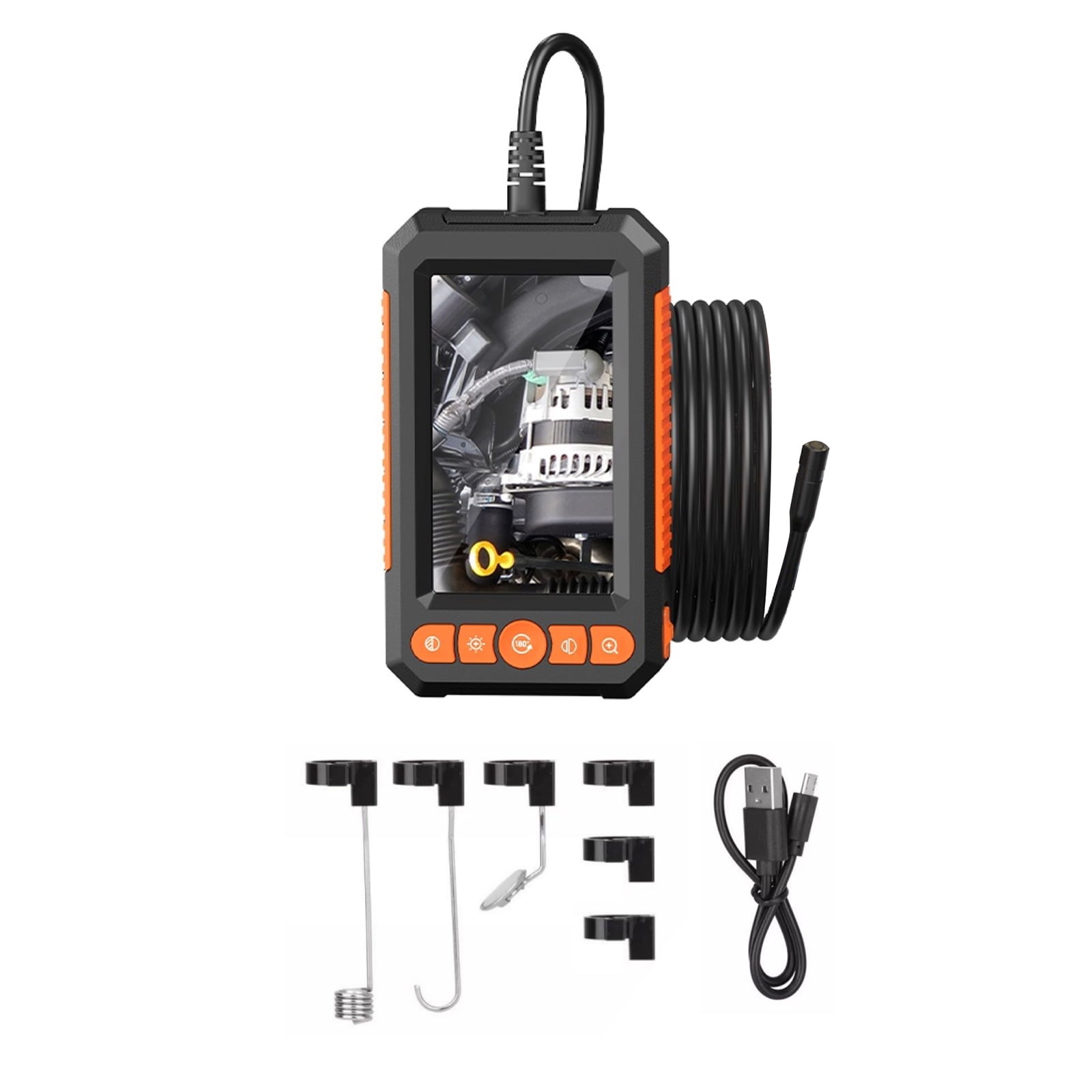 CSYANXING Waterproof Industrial Endoscope 1080P HD Borescope 4.3 LCD 8mm Probe 8 LED Flexible Cable Inspection Tool