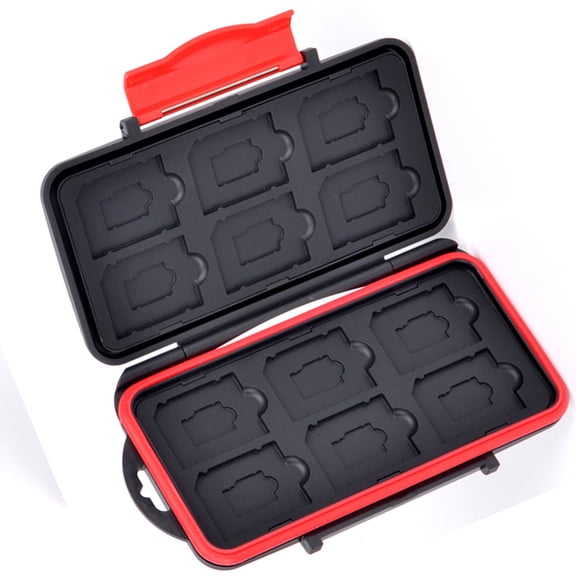 CSYANXING Waterproof Memory Card Storage Box 12-Slot for Protecting SD/SDHC/SDXC Cards