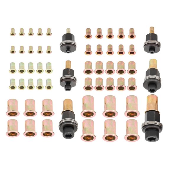 CSYANXING Wear Resistant Riveting Tool Kit 58 Pieces M3-M10 Sizes For Automotive Bodywork Trailer Assembly Projects
