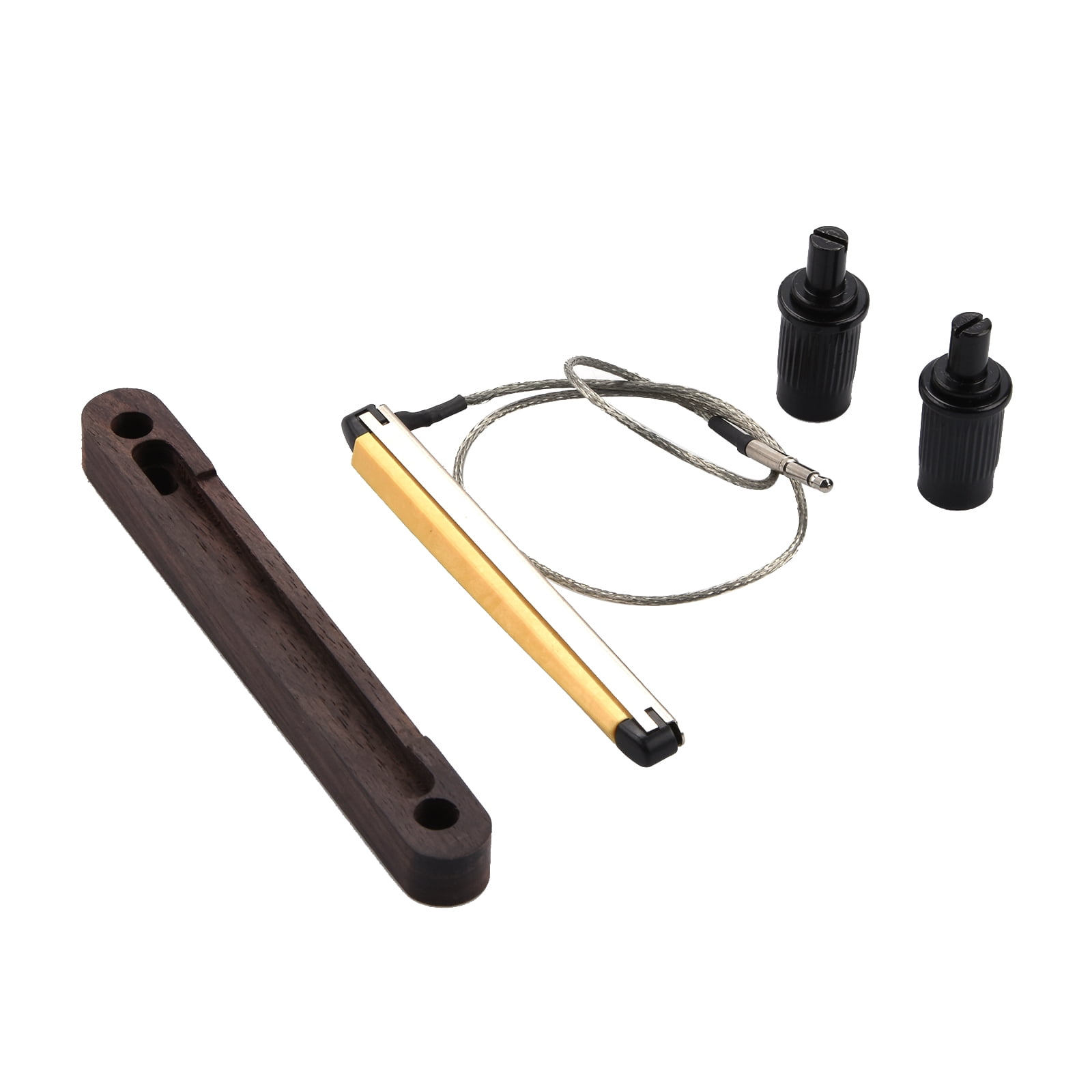 CSYANXING Wooden Acoustic Bass Bridge 6-String Format Piezo Pickup Component Natural Sound Resonance For Bass Replacement