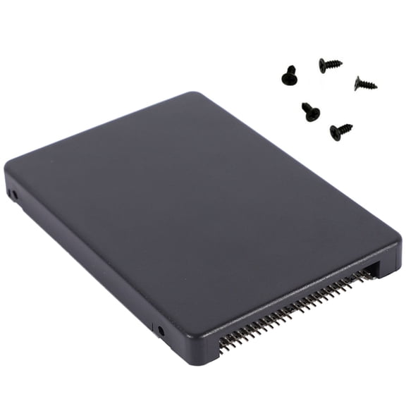 CSYANXING mSATA to 2.5 IDE PATA Adapter Converter for 3x5cm 3x7cm mSATA Aluminum Alloy Black for Older Laptops