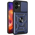 thumbnail image 1 of CSmall for Samsung Galaxy A06 Case with Slide Camera Lens Cover, Military Grade Shockproof Protection Cover with Rotate Ring Kickstand Case for Galaxy A06 SJ Blue, 1 of 8