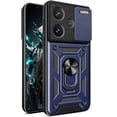 thumbnail image 1 of CSmall for Xiaomi Redmi Note 13 Pro+ Plus 5G Case with Slide Camera Lens Cover, Military Grade Shockproof Protection Cover with Ring Kickstand Case for Redmi Note 13 Pro Plus 5G SJ Blue, 1 of 8