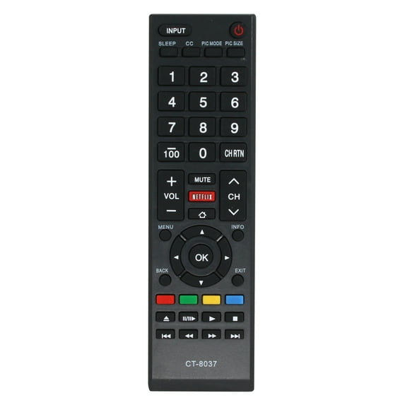 CT-8037 Remote Control Replacement - Compatible with Toshiba 58L5400UC TV