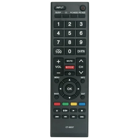 CT-8037 Replace Remote for Toshiba TV 50L3400 50L3400U 58L5400 58L5400U 65L5400U