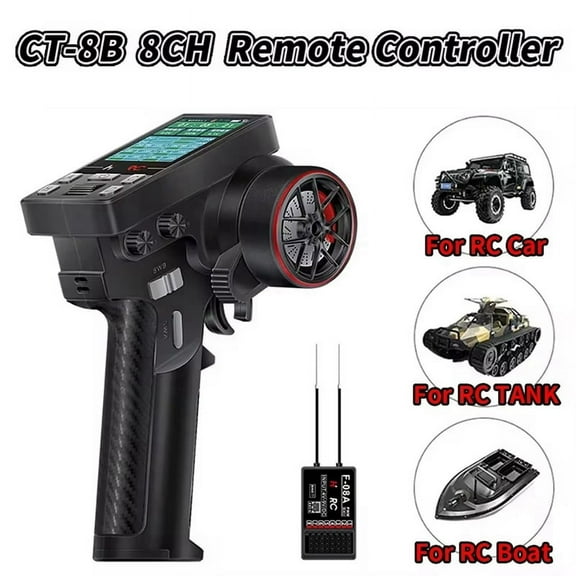 CT-8B 8CH Transmitter Remote Controller 2.4Ghz Radio&F-08A Receiver for RC Model Car Boat Drone Quadcopter Accessories A