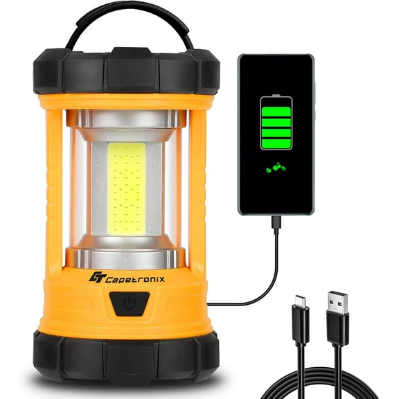 CT CAPETRONIX Camping Lantern, 3200LM Bright Light, 4600mAh Rechargeable LED Lantern for Power Outages, 5 Light Modes Lamp Fishing/Hurricane/Emergency, Must Haves
