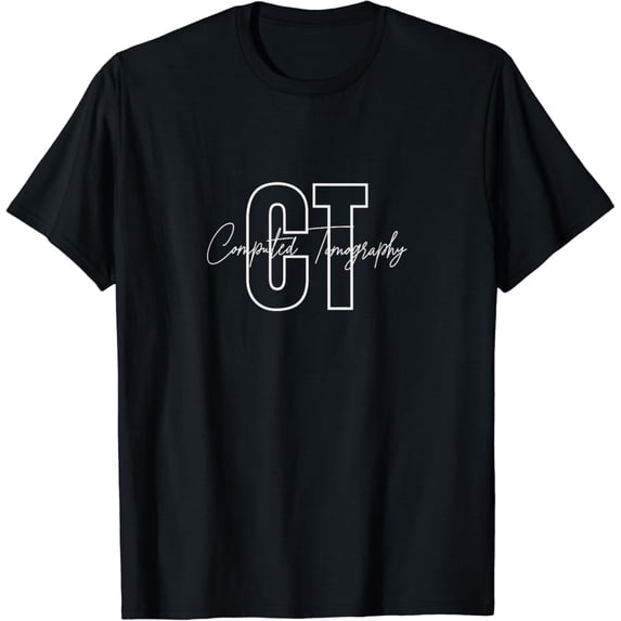 CT Computed Tomography Graphic Design Short Sleeve Black T Shirt Unisex Tee