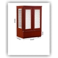thumbnail image 1 of CT&M Enterprises Customized Brown Wooden Temple with Doors and LED Lights for Home & Office Wall Hanging and Tabletop Puja Mandir 24x16x12 Inches, 1 of 1