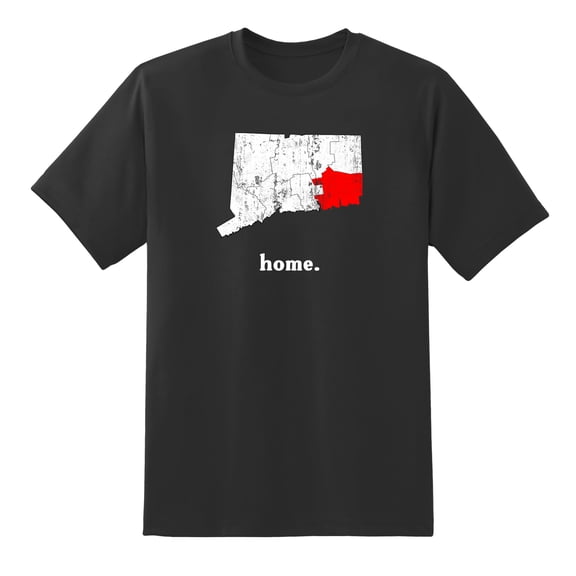 CT Map Connecticut Home State Love Connecticut Home Design T Shirt Black,S