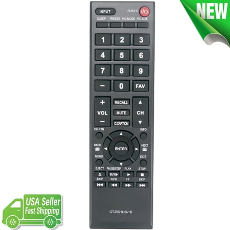 CT-RC1US-16 Replace Remote Control for Toshiba TV 32L110U 40L310 49L310U 50L420U