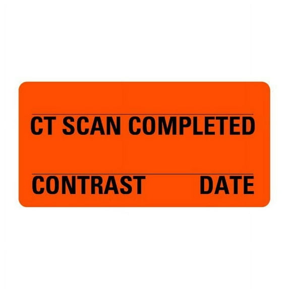 CT SCAN COMPLETED Contrast Date Medical Labels
