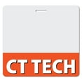 thumbnail image 1 of CT TECH Heavy Duty Horizontal Bright Orange (1 pack) - Spill & Tear Proof Cards - 2 Sided USA Printed Quick Role Identifier ID Tag Backer by BadgeZoo, 1 of 2