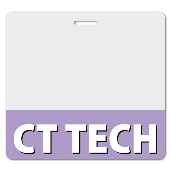 CT TECH Heavy Duty Horizontal Light Purple (20 pack) - Spill & Tear Proof Cards - 2 Sided USA Printed Quick Role Identifier ID Tag Backer by BadgeZoo