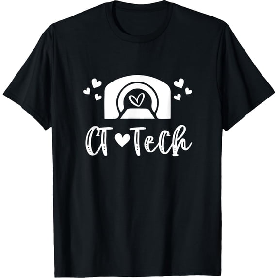CT Tech Computed Tomography Technologist Radiology CT Scan T-ShirtMen and women, Black T-shirt, size: Extra large