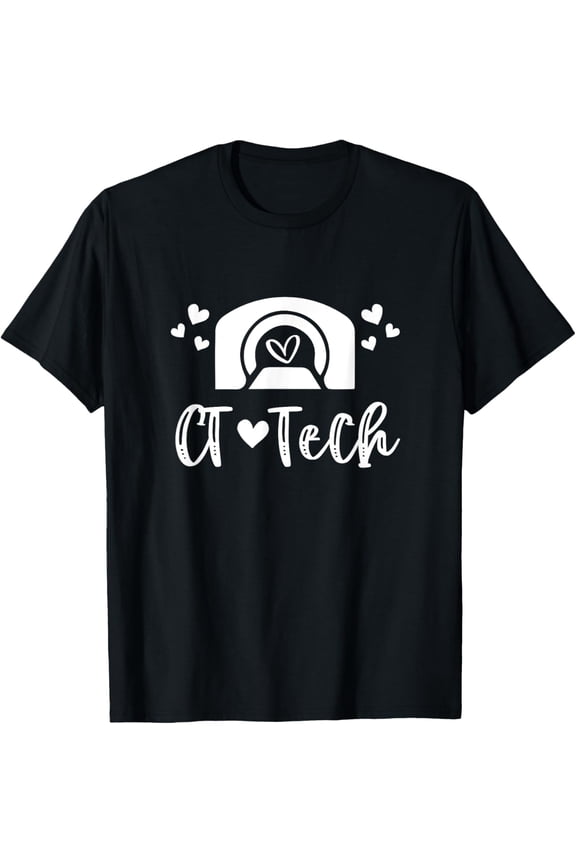 CT Tech Computed Tomography Technologist Radiology CT Scan T-ShirtMen and women, Black T-shirt, size: Extra large