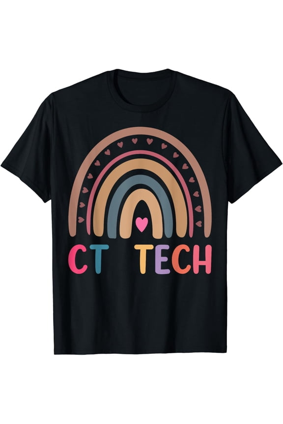 CT Tech Gifts Radiology Technician Boho CT technologist T T-Shirt