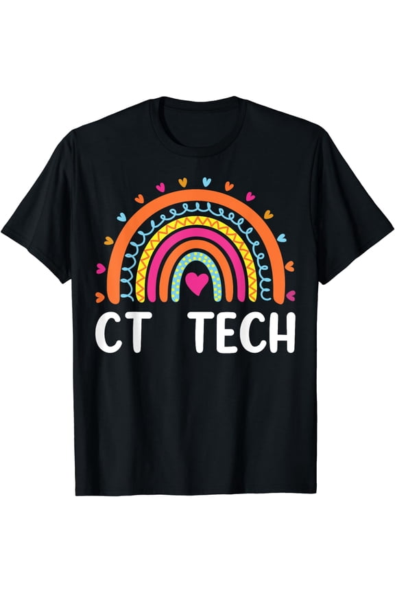 CT Tech Gifts Radiology Technician Boho CT technologist T T-Shirt