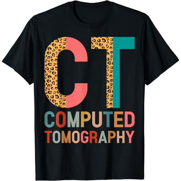 CT Tech Gifts Radiology Technician Leopard CT technologist T T-Shirt
