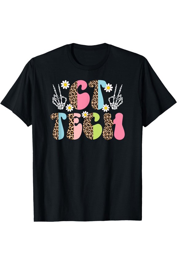 CT Tech Leopard Computed Tomography Technologist T-Shirt, Unisex T-Shirt