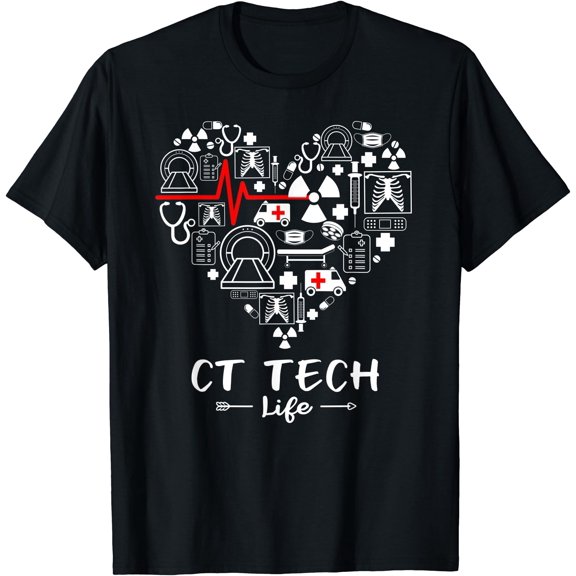 CT Tech Life Heart Funny Technologist T-Shirt, Vintage Birthday Gift