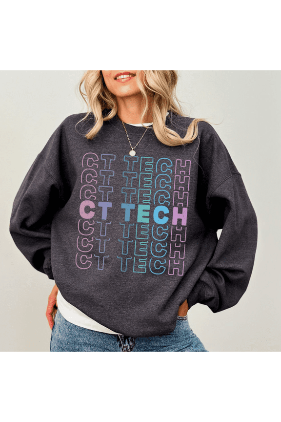 CT Tech Sweatshirt CT Technologist Crewneck for Radiology Students and Graduates