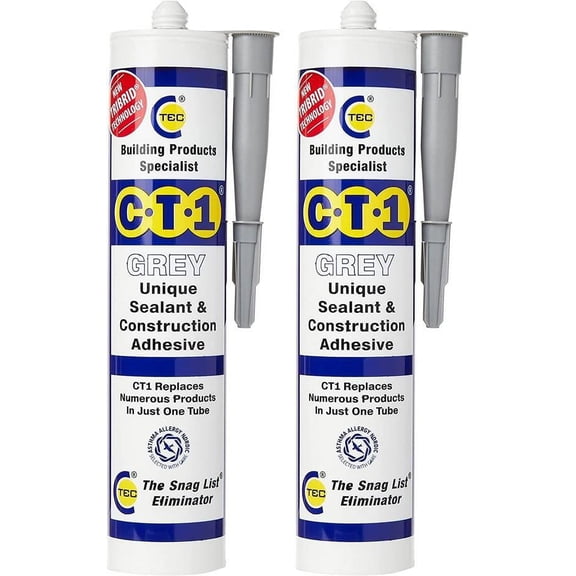 CT1 - Grey - Building Sealant & Adhesive Snag Tube for Virtually Any Material (1)