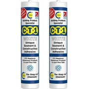 CT1-WHITE-2, Snag Tube Any Material, White Building Sealant & Adhesive Industrial Sealant