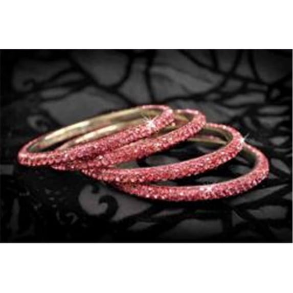 CT125-GLD-OLV 3 Rows Rhinestone Bangle, Gold & Olive