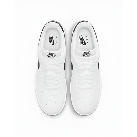 [CT2302-100] Mens Nike Air Force 1 Low '07 'White Black Pebbled Leather'