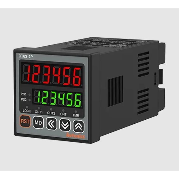 CT6S-2P4 Autonics Counter &Timer, 6 Digit, LED, Relay & NPN Output, 100-240VAC