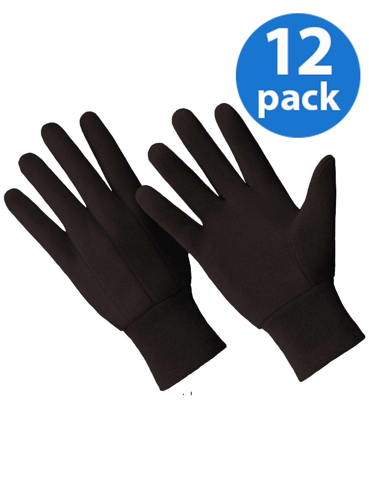 CT7000-L-12PK, Multi-Purpose Poly/Cotton Brown Jersey Gloves,  12 Pair Value Pack