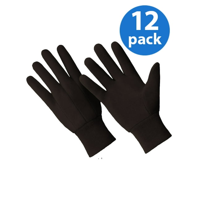 CT7000L12PK, MultiPurpose Poly/Cotton Brown Jersey Gloves, 12 Pair
