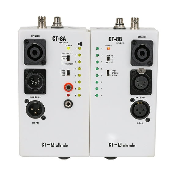 CT8 Professional Audiotory Cable Tester Precise Line Testing for RJ45 TRS Networking Cable Tester Multiple Purpose