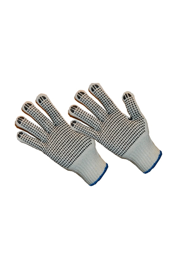 CT8200-L/XL-12PK, Reversible PVC Dotted String Knit Gloves, 12 Pair Value Pack