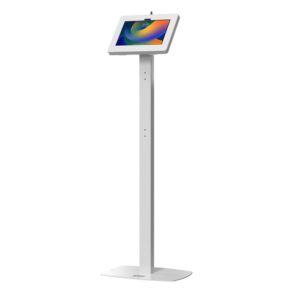 CTA Digital Premium Thin-Profile Floor Stand with VESA Plate and Base (White)