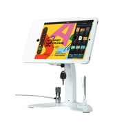 CTA Digital PAD-ASKW10 Dual Security Kiosk Stand with Locking Case and Cable for 10.2-Inch iPad (White)